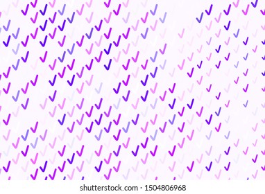 Light Purple vector template with lines. Modern gradient abstract illustration with bandy lines. A completely new template for your design.