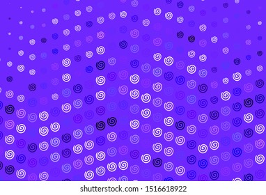 Light Purple vector template with lines. Geometric illustration in abstract style with gradient.  Colorful wave pattern for your design.