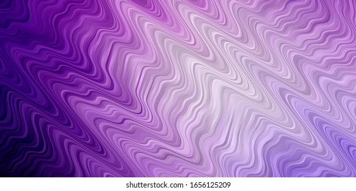 Plantilla vectorial ligera púrpura con líneas. Ilustración de degradado abstracta con líneas de desgaste. Patrón para sitios web, páginas de inicio.