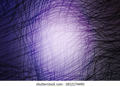Light Purple vector template with lines. Brand new colorful illustration in curved style. Pattern for your design.
