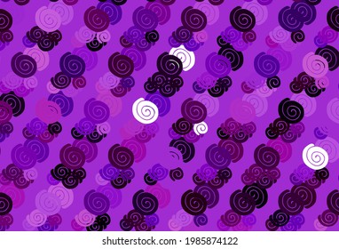 Plantilla de vector púrpura claro con líneas, ovalos. Ilustración de nuevo color en estilo de mármol con gradiente. El diseño elegante del libro de marcas.