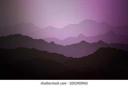 Light Purple vector template with liquid shapes. Colorful illustration in abstract mountain style with gradient. New composition for your brand book.
