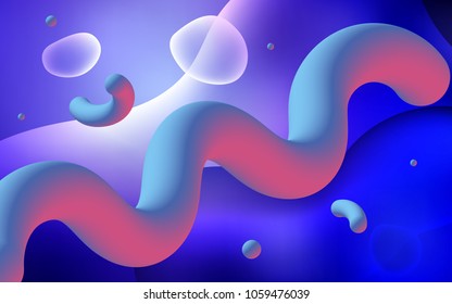 Light Purple vector template with liquid shapes. Geometric illustration in memphis style with gradient.  Memphis style for your business design.