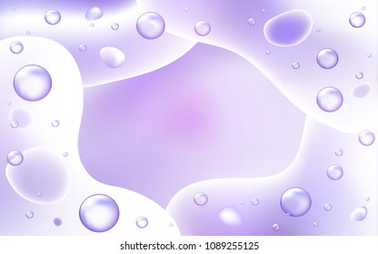 Light Purple vector template with liquid shapes. Shining crooked illustration in memphis style. A new texture for your  ad, booklets, leaflets.