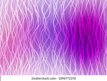 Light Purple vector template with liquid shapes. Modern gradient abstract illustration with bandy lines. The best blurred design for your business.