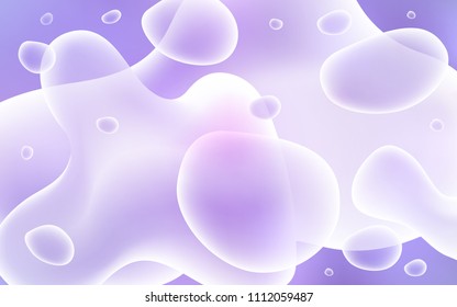 Light Purple vector template with liquid shapes. Brand-new colored illustration in memphis style with gradient. New composition for your brand book.