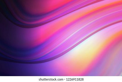 Light Purple vector template with liquid shapes. Modern gradient abstract illustration with bandy lines. The template for cell phone backgrounds.