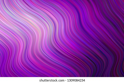 Light Purple vector template with liquid shapes. Glitter abstract illustration with wry lines. The template for cell phone backgrounds.