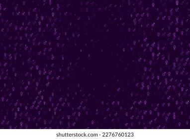 Light purple vector template with man, woman symbols. Smart illustration in colorful gradient style with gender signs. Base design for dating websites.