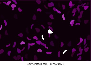 Light Purple vector template with memphis shapes. Decorative design in abstract style with random forms. Elegant design for wallpapers.