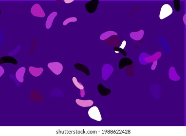 Light Purple vector template with memphis shapes. Colorful chaotic forms with gradient in modern style. Simple design for your web site.