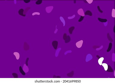 Plantilla de vector púrpura claro con formas memphis. Coloridas formas caóticas con gradiente de estilo moderno. Mejor diseño inteligente para su negocio.