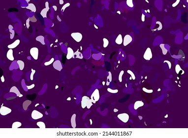 Light purple vector template with memphis shapes. Modern abstract illustration with colorful random forms. Elegant design for wallpapers.