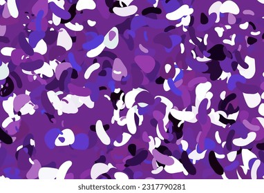 Light Purple vector template with memphis shapes. Simple colorful illustration with abstract gradient shapes. Modern design for your business card.
