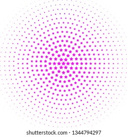 Light Purple vector template with neon stars. Shining colorful illustration with small and big stars. Pattern for websites, landing pages.