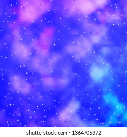 Light Purple vector template with neon stars. Modern geometric abstract illustration with stars. Pattern for websites, landing pages.
