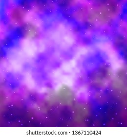 Light Purple vector template with neon stars. Blur decorative design in simple style with stars. Pattern for websites, landing pages.