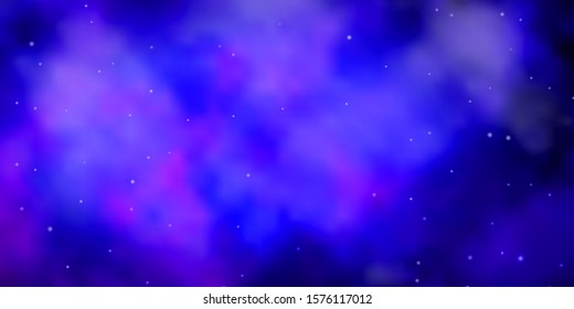 Light Purple vector template with neon stars. Decorative illustration with stars on abstract template. Pattern for websites, landing pages.