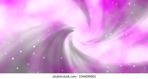 Light Purple vector template with neon stars. Modern geometric abstract illustration with stars. Best design for your ad, poster, banner.