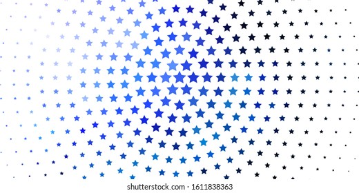 Light Purple vector template with neon stars. Blur decorative design in simple style with stars. Pattern for wrapping gifts.