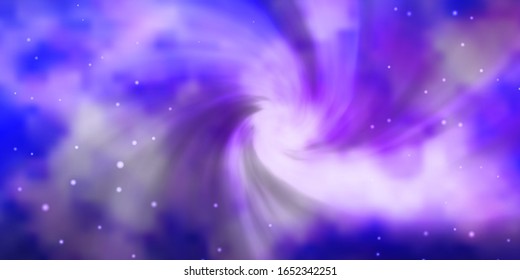 Light Purple vector template with neon stars. Colorful illustration in abstract style with gradient stars. Best design for your ad, poster, banner.