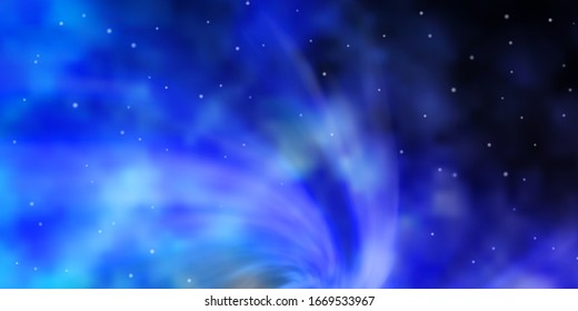 Plantilla vectorial púrpura clara con estrellas de neón. Diseño decorativo deslucido y de estilo sencillo con estrellas. Tema para teléfonos celulares.