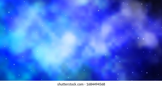 Light Purple vector template with neon stars. Modern geometric abstract illustration with stars. Theme for cell phones.