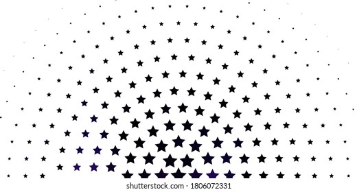 Light Purple vector template with neon stars. Modern geometric abstract illustration with stars. Pattern for new year ad, booklets.