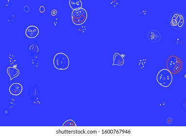 Light Purple vector template with organic meal. Glitter abstract sketch with gourmet food. Template for meal cooking in kitchen.