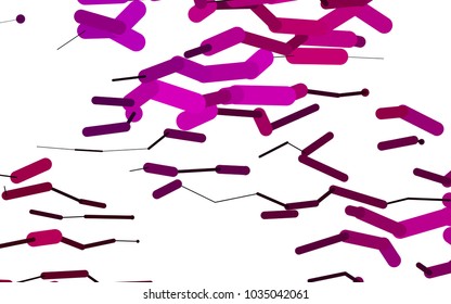 Light Purple vector template with repeated sticks. Capsules on blurred abstract background with gradient. The pattern can be used as ads, poster, banner for medicine.
