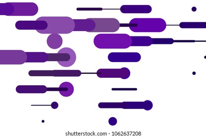Light Purple vector template with repeated sticks. Shining colored illustration with rounded stripes. Smart design for your business advert.