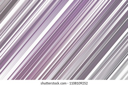 Light Purple vector template with repeated sticks. Decorative shining illustration with lines on abstract template. The template can be used as a background.