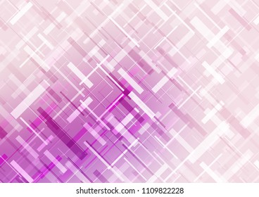 Light Purple vector template with repeated sticks. Glitter abstract illustration with colored sticks. The pattern can be used for websites.