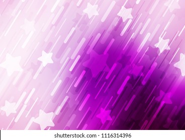 Light Purple vector template with repeated sticks. Lines on blurred abstract background with gradient. The template can be used as a background.
