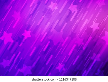 Light Purple vector template with repeated sticks. Decorative shining illustration with lines on abstract template. The pattern can be used as ads, poster, banner for commercial.