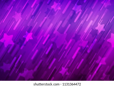 Light Purple vector template with repeated sticks. Shining colored illustration with narrow lines. The template can be used as a background.