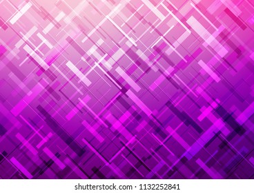 Light Purple vector template with repeated sticks. Glitter abstract illustration with colored sticks. The template can be used as a background.