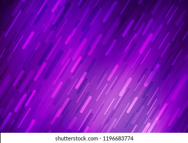 Light Purple vector template with repeated sticks. Shining colored illustration with narrow lines. The template can be used as a background.