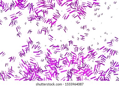 Light Purple vector template with repeated sticks. Modern geometrical abstract illustration with staves. Pattern for business booklets, leaflets.