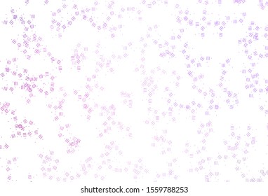 Light Purple vector template with repeated sticks, dots. Colorful shining illustration with lines on abstract template. Best design for your ad, poster, banner.