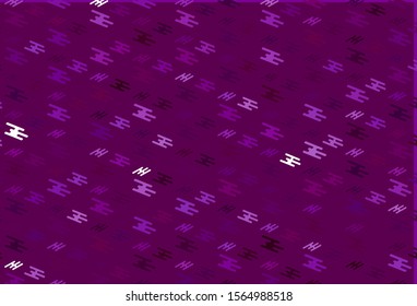 Light Purple vector template with repeated sticks. Glitter abstract illustration with colored sticks. Pattern for websites, landing pages.