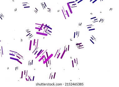 Light Purple vector template with repeated sticks. Modern geometrical abstract illustration with staves. Best design for your ad, poster, banner.