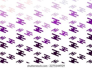 Plantilla de vector púrpura claro con palos repetidos. Líneas sobre fondo abstracto borroso con degradado. Diseño inteligente para su anuncio comercial.