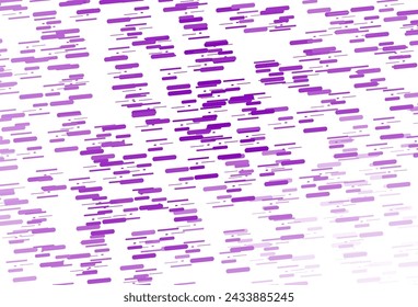 Plantilla de vector púrpura claro con palos repetidos. Ilustración abstracta brillante con palos de colores. Telón de fondo para comerciales de televisión.