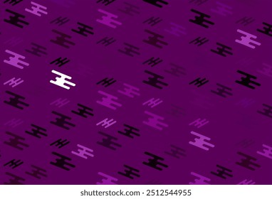 Plantilla de Vector púrpura claro con palos repetidos. Ilustración abstracta geométrica moderna con pentagramas. El mejor diseño para su anuncio, cartel, Anuncio.