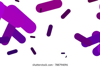 Light Purple vector template with repeated sticks. Capsules on blurred abstract background with gradient. Smart design for your business advert.