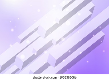 Plantilla de vector púrpura claro con rhombus. Ilustración con un conjunto de rectángulos coloridos. Patrón de anuncios comerciales, folletos, folletos