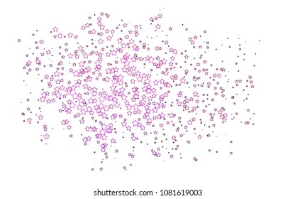 Light Purple vector template with sky stars. Stars on blurred abstract background with gradient. The pattern can be used for websites.