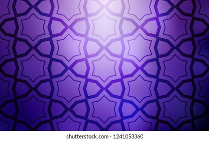 Light Purple vector template with sky stars. Shining colored illustration with stars. Pattern for websites, landing pages.