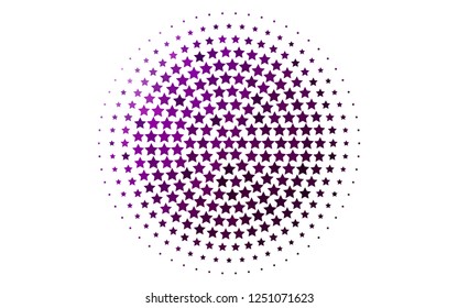 Light Purple vector template with sky stars. Modern geometrical abstract illustration with stars. The pattern can be used for new year ad, booklets.